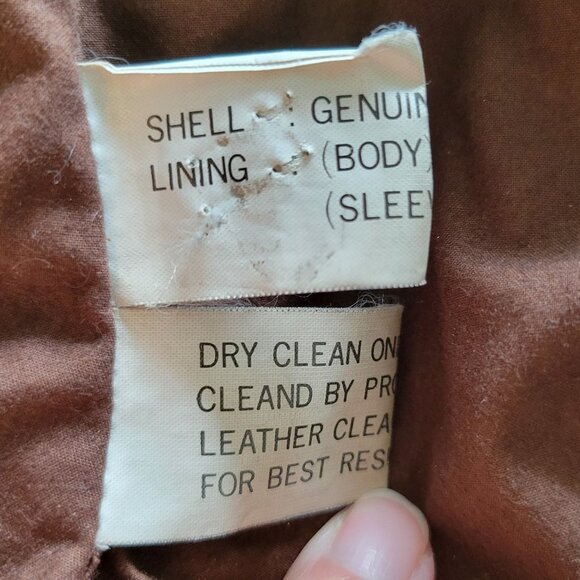 Vintage Charley's Leather Jacket Short Snap Closure Slit Side Pockets Size Small - Picture 9 of 12